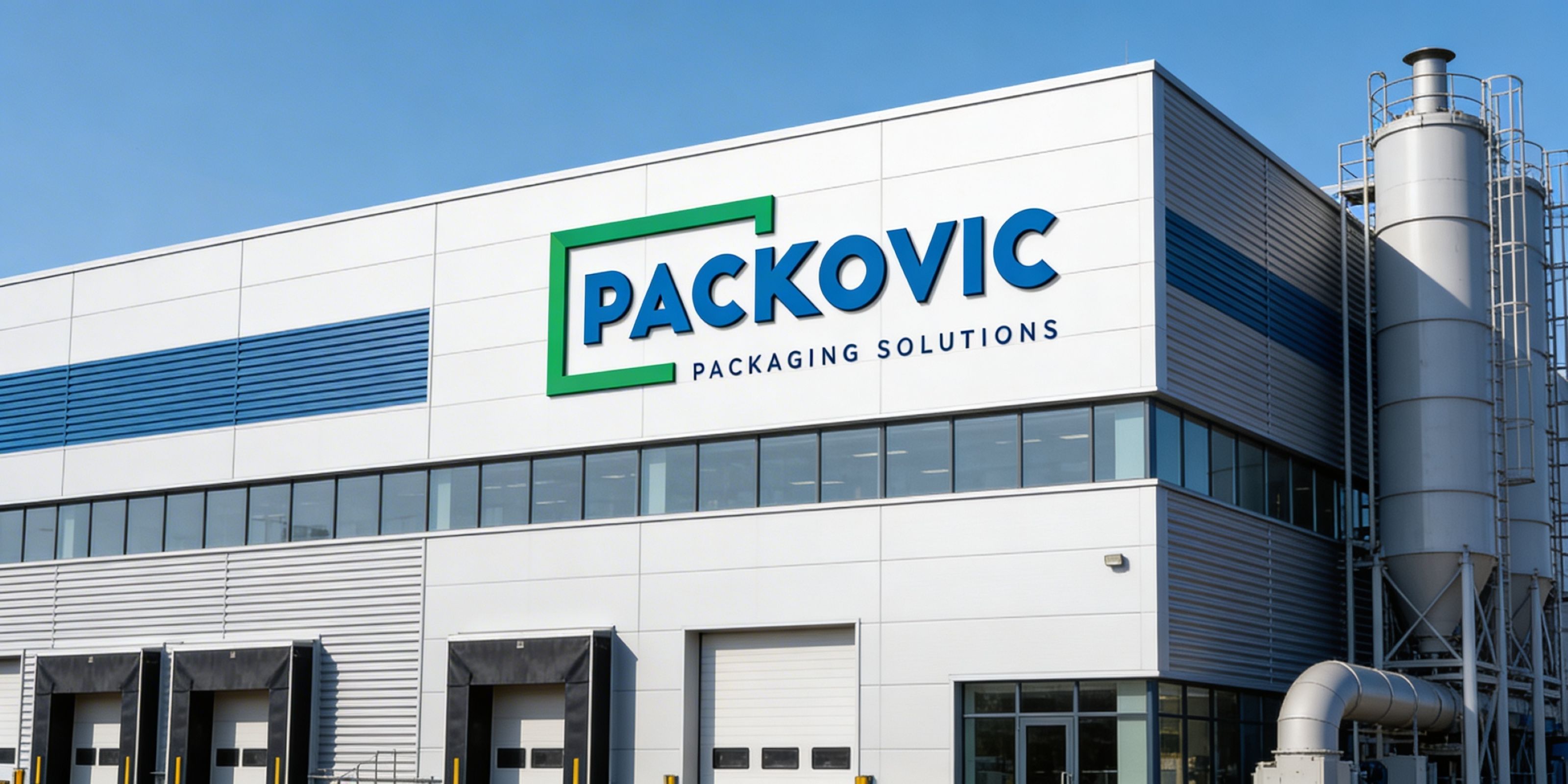 modern industrial biodegradable plastic manufacturing facility in Oman, large production floor with advanced machinery, professional industrial photography, wide angle, bright lighting, high resolution